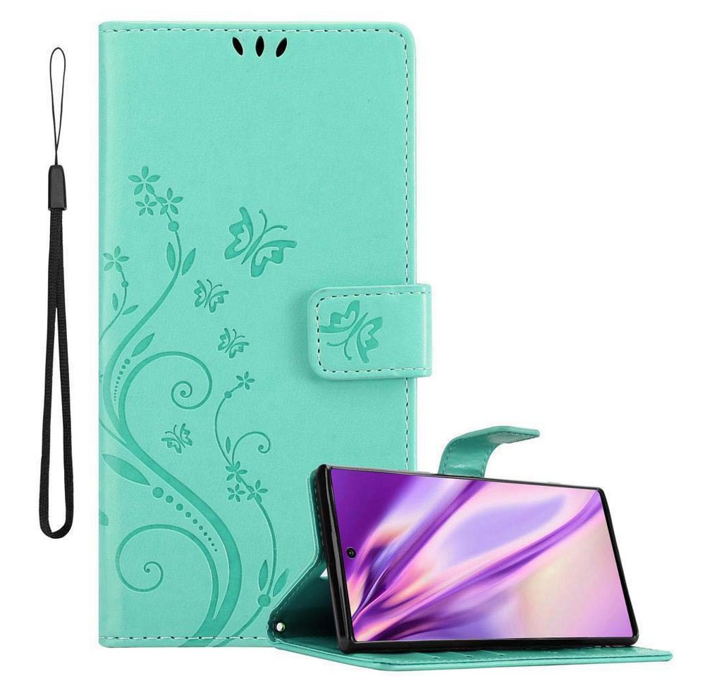 Cadorabo Handyhülle für Samsung Galaxy NOTE 10 Hülle Samsung Galaxy NOTE 10, Hülle Schutzhülle Blumen Flower mit Standfunktion Kartenfach Magnet Cadorabo Handyhülle für Samsung Galaxy NOTE 10 Hülle Samsung Galaxy NOTE 10, Hülle Schutzhülle Blumen Flower mit Standfunktion Kartenfach Magnet von Cadorabo