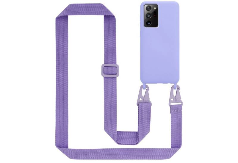Cadorabo Handyhülle für Samsung Galaxy NOTE 20 PLUS Kette Samsung Galaxy NOTE 20 PLUS, TPU Silikon Handy Schutzhülle - Hülle - Liquid Style - mit Handykette von Cadorabo