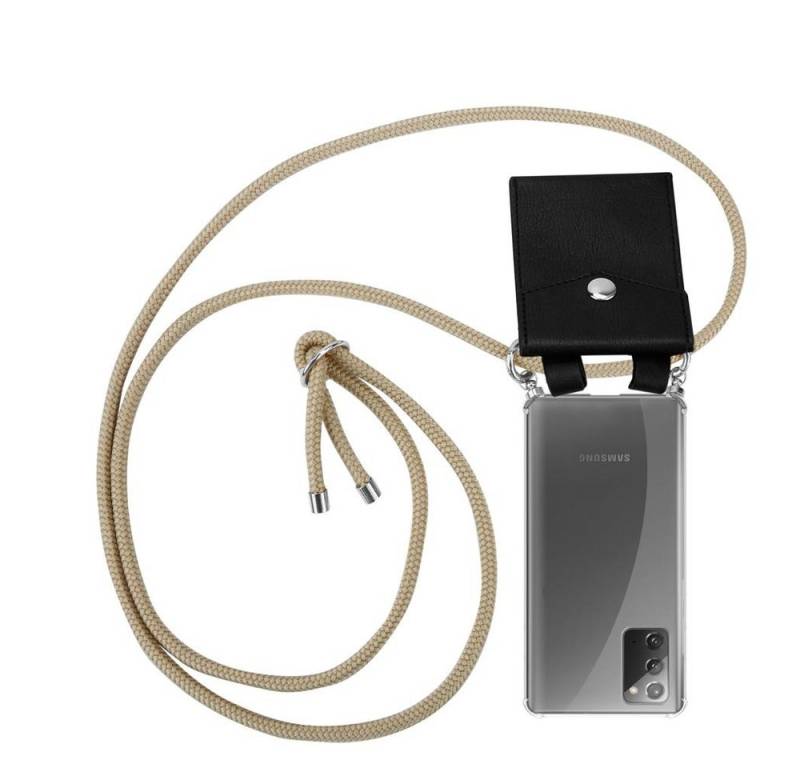 Cadorabo Handyhülle für Samsung Galaxy NOTE 20 Kette Samsung Galaxy NOTE 20, Flexible TPU Silikon Handy Schutzhülle - Hülle - mit Handykette von Cadorabo