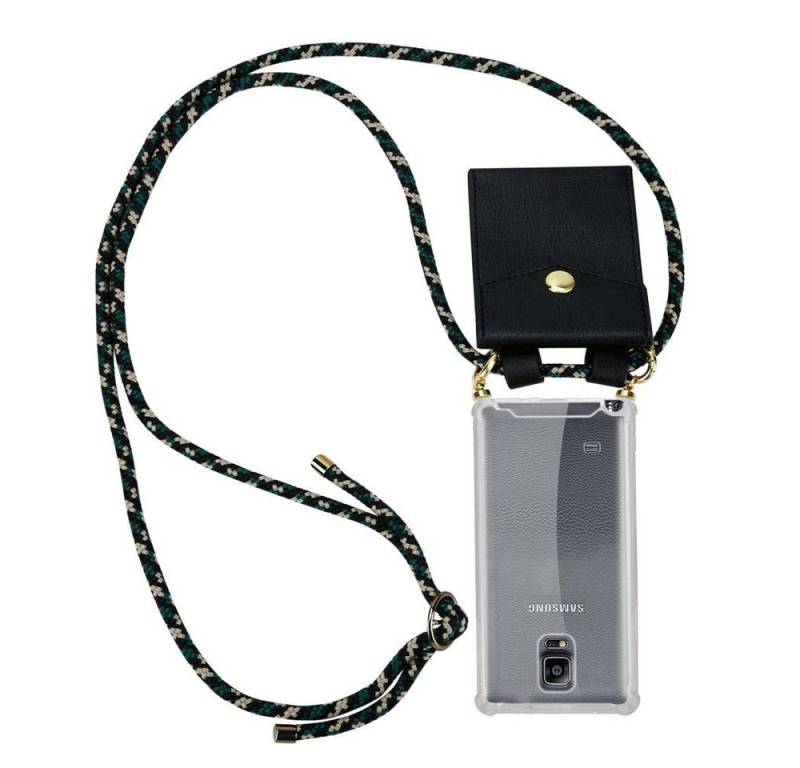 Cadorabo Handyhülle für Samsung Galaxy NOTE 4 Kette Samsung Galaxy NOTE 4, Flexible TPU Silikon Handy Schutzhülle - Hülle - mit Handykette von Cadorabo