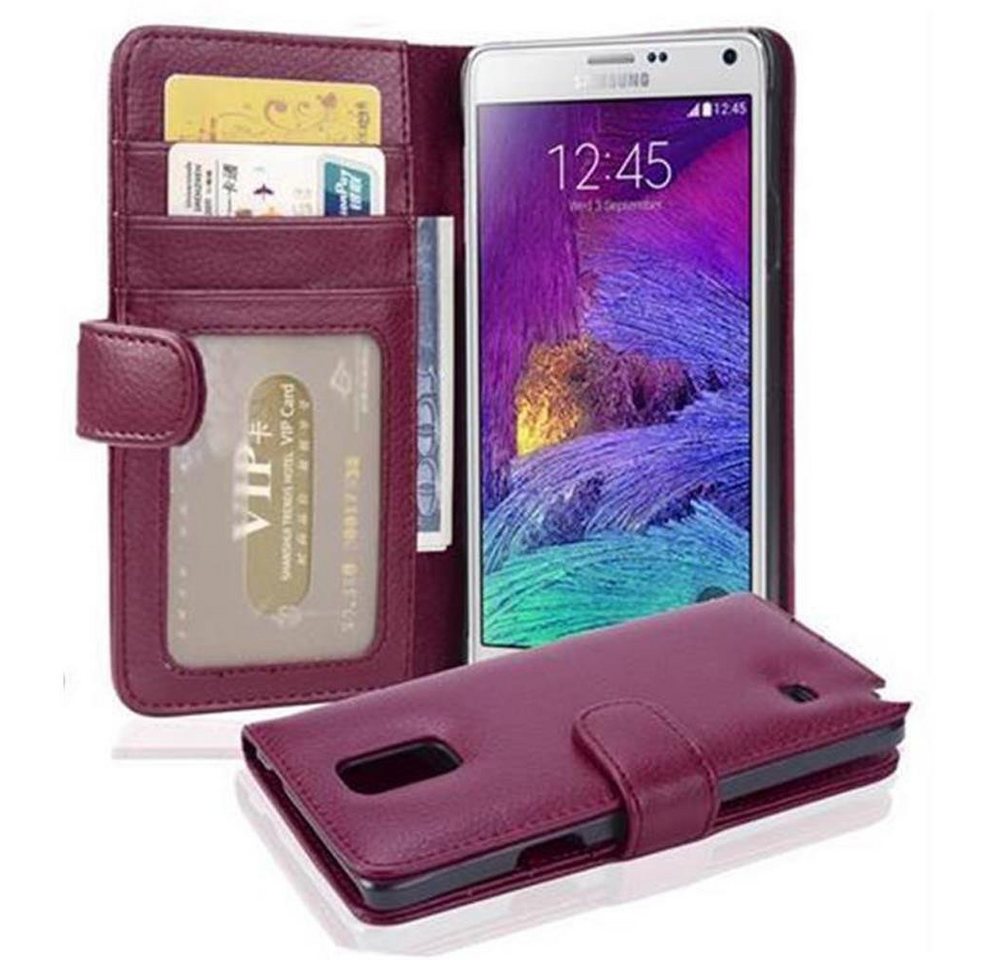 Cadorabo Handyhülle für Samsung Galaxy NOTE 4 Hülle Samsung Galaxy NOTE 4, Klappbare Handy Schutzhülle - Hülle - mit Standfunktion und Kartenfach Cadorabo Handyhülle für Samsung Galaxy NOTE 4 Hülle Samsung Galaxy NOTE 4, Klappbare Handy Schutzhülle - Hülle - mit Standfunktion und Kartenfach von Cadorabo