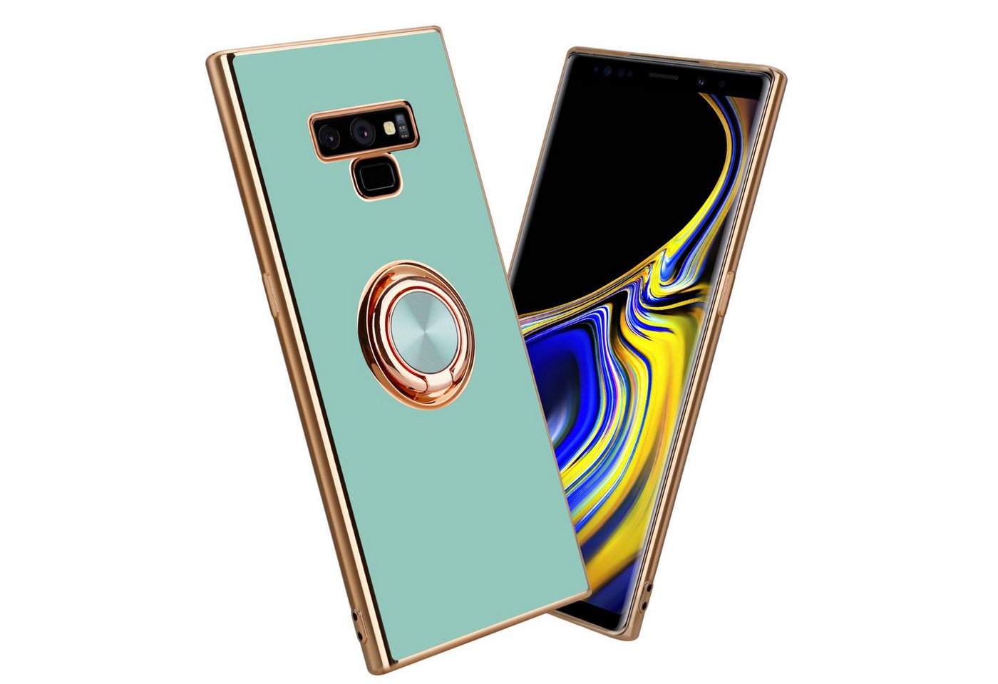 Cadorabo Handyhülle für Samsung Galaxy NOTE 9 Hülle Samsung Galaxy NOTE 9, Schutzhülle - TPU Silikon Hülle - mit Kameraschutz und Ring Cadorabo Handyhülle für Samsung Galaxy NOTE 9 Hülle Samsung Galaxy NOTE 9, Schutzhülle - TPU Silikon Hülle - mit Kameraschutz und Ring von Cadorabo