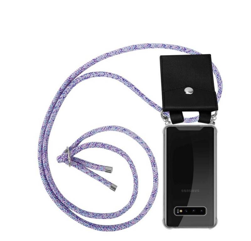 Cadorabo Handyhülle für Samsung Galaxy S10 4G Kette Samsung Galaxy S10 4G, Flexible TPU Silikon Handy Schutzhülle - Hülle - mit Handykette von Cadorabo