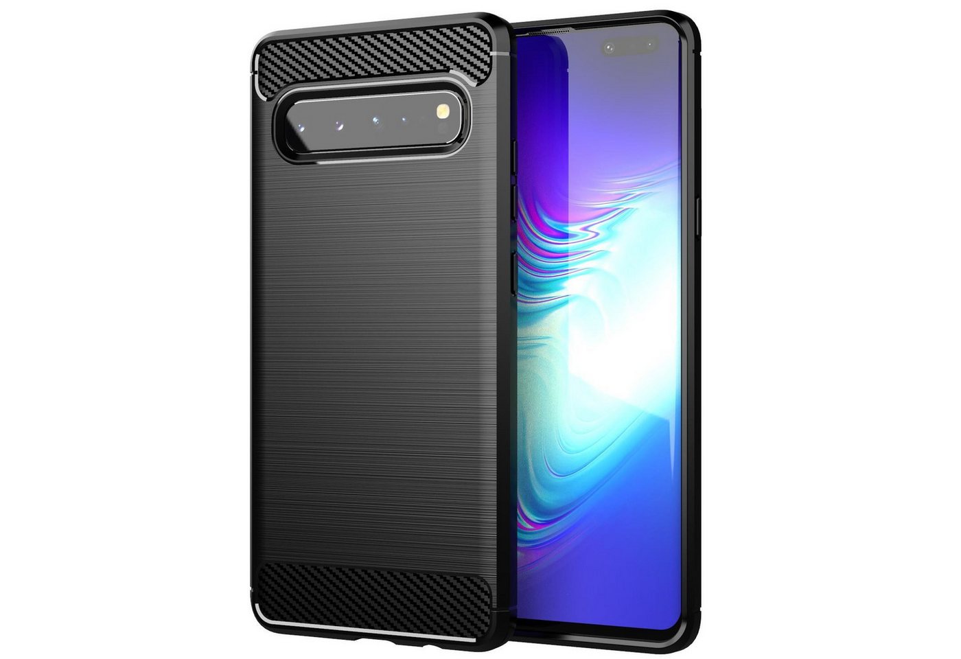 Cadorabo Handyhülle für Samsung Galaxy S10 5G Hülle Samsung Galaxy S10 5G, Flexible Ultra Slim TPU Silikon Handy Schutzhülle Back Cover Bumper Cadorabo Handyhülle für Samsung Galaxy S10 5G Hülle Samsung Galaxy S10 5G, Flexible Ultra Slim TPU Silikon Handy Schutzhülle Back Cover Bumper von Cadorabo