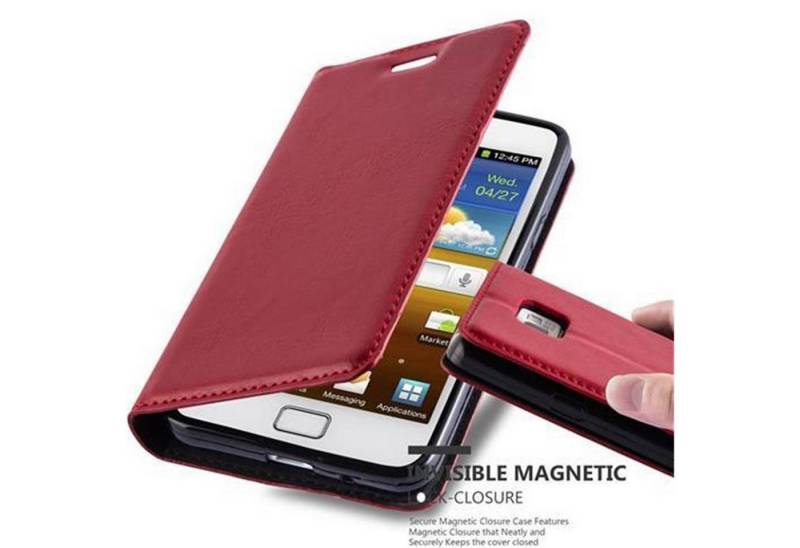 Cadorabo Handyhülle für Samsung Galaxy S2 / S2 PLUS Hülle Samsung Galaxy S2 / S2 PLUS, Hülle Schutzhülle mit Standfunktion, Magnetverschluss und Kartenfach von Cadorabo