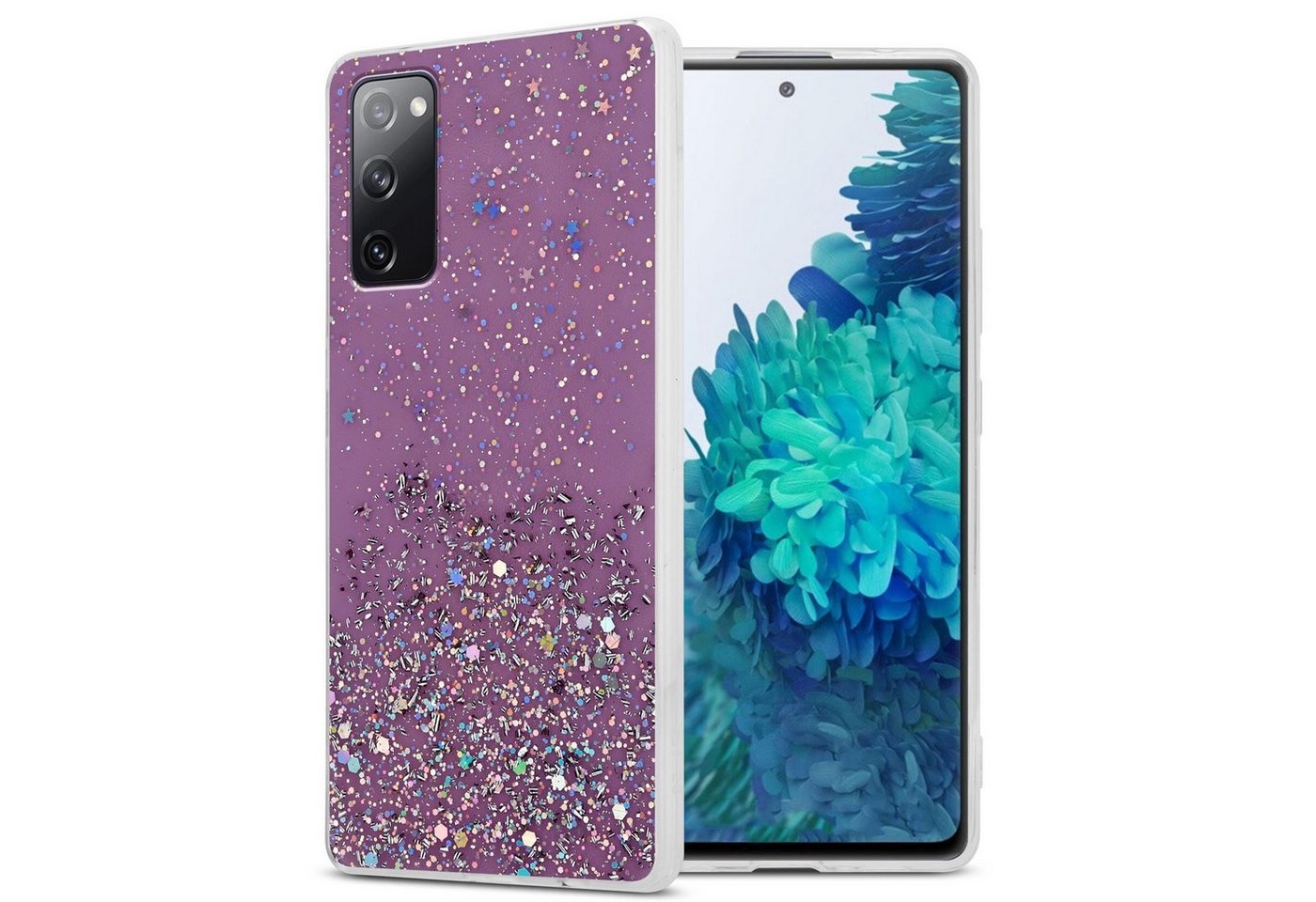 Cadorabo Handyhülle für Samsung Galaxy S20 FE Hülle Samsung Galaxy S20 FE, Flexible TPU Silikon Handy Schutzhülle - Hülle - mit Glitzer Cadorabo Handyhülle für Samsung Galaxy S20 FE Hülle Samsung Galaxy S20 FE, Flexible TPU Silikon Handy Schutzhülle - Hülle - mit Glitzer von Cadorabo