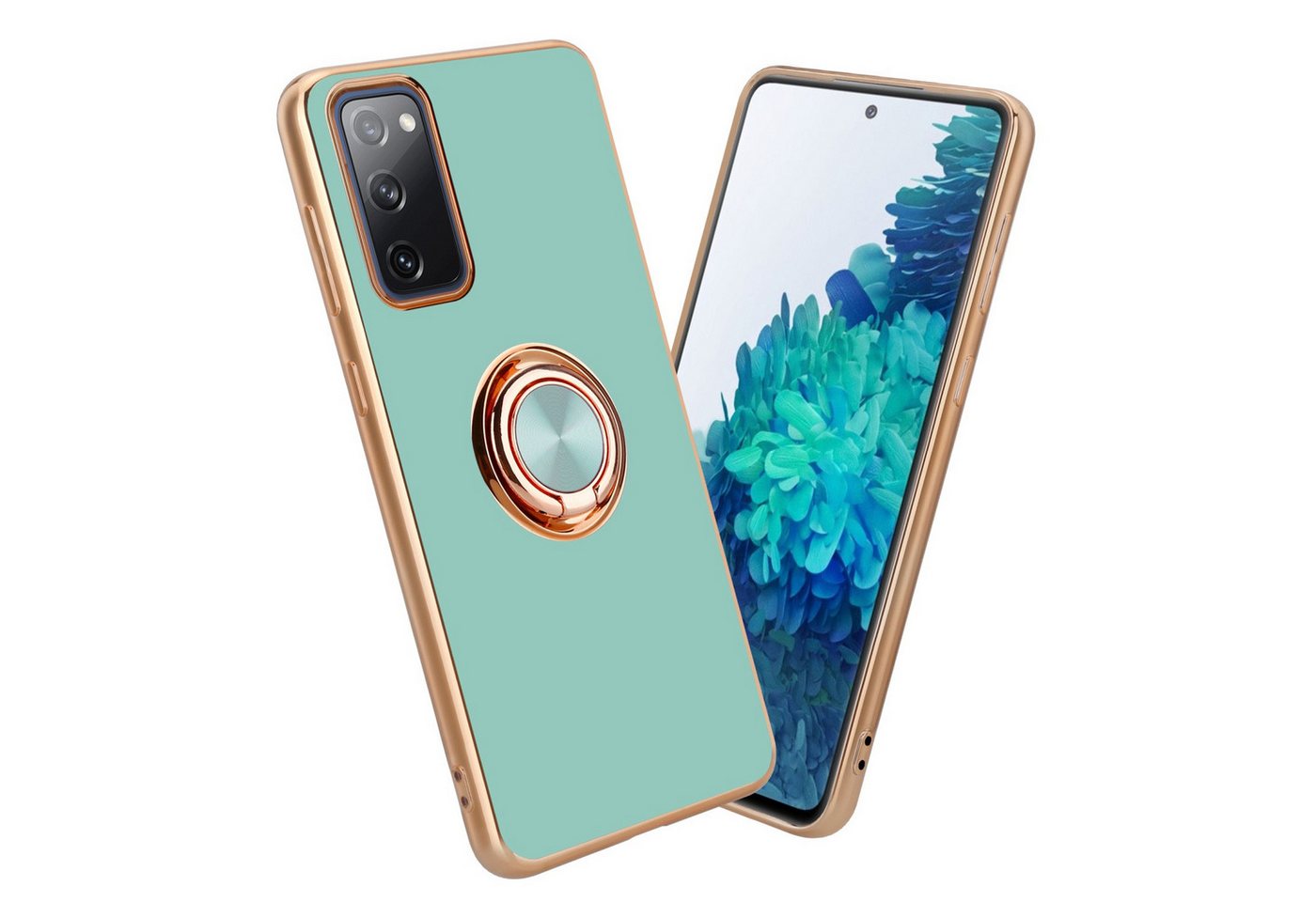 Cadorabo Handyhülle für Samsung Galaxy S20 FE Hülle Samsung Galaxy S20 FE, Schutzhülle - TPU Silikon Hülle - mit Kameraschutz und Ring Cadorabo Handyhülle für Samsung Galaxy S20 FE Hülle Samsung Galaxy S20 FE, Schutzhülle - TPU Silikon Hülle - mit Kameraschutz und Ring von Cadorabo