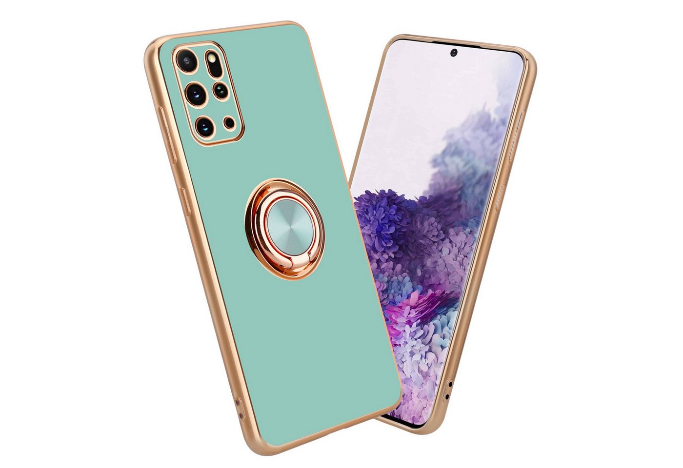 Cadorabo Handyhülle für Samsung Galaxy S20 PLUS Hülle Samsung Galaxy S20 PLUS, Schutzhülle - TPU Silikon Hülle - mit Kameraschutz und Ring Cadorabo Handyhülle für Samsung Galaxy S20 PLUS Hülle Samsung Galaxy S20 PLUS, Schutzhülle - TPU Silikon Hülle - mit Kameraschutz und Ring von Cadorabo