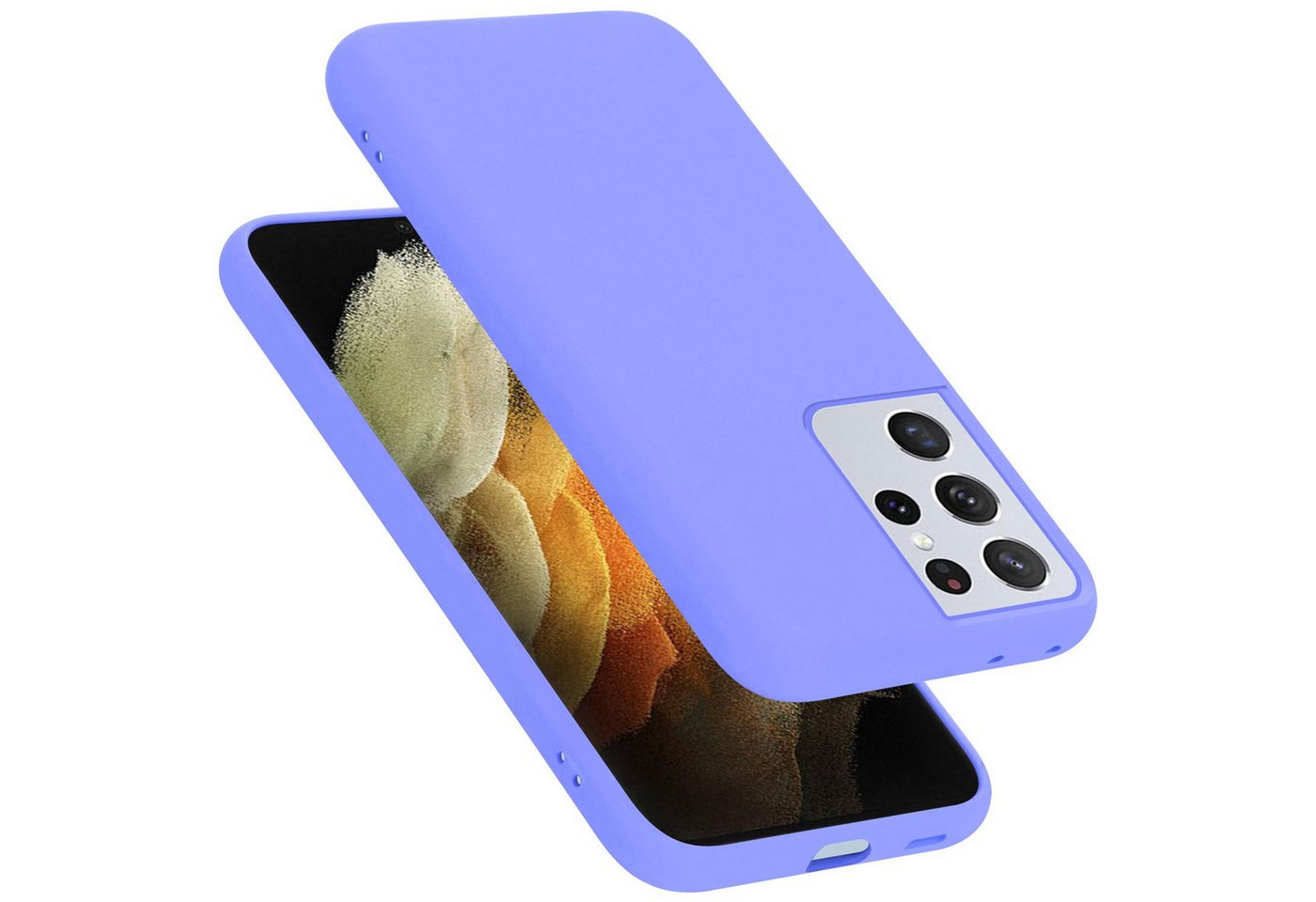 Cadorabo Handyhülle für Samsung Galaxy S21 ULTRA Hülle Samsung Galaxy S21 ULTRA, Flexible Hülle TPU Silikon Schutzhülle Back Cover Case von Cadorabo