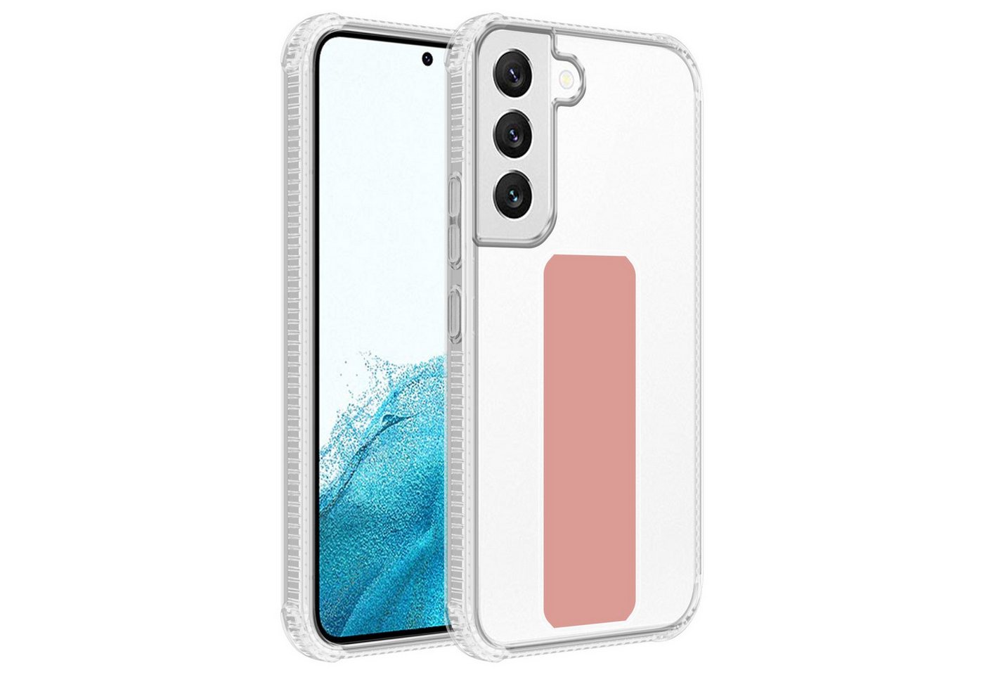 Cadorabo Handyhülle für Samsung Galaxy S22 PLUS Hülle Samsung Galaxy S22 PLUS, Schutzhülle - TPU Silikon Hülle - mit Halterung - Standfunktion Cadorabo Handyhülle für Samsung Galaxy S22 PLUS Hülle Samsung Galaxy S22 PLUS, Schutzhülle - TPU Silikon Hülle - mit Halterung - Standfunktion von Cadorabo