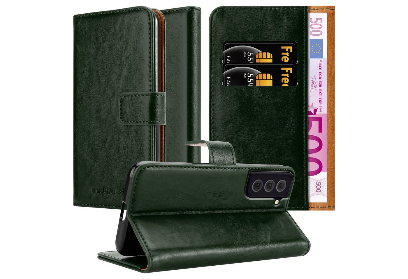 Cadorabo Handyhülle für Samsung Galaxy S22 Hülle Samsung Galaxy S22, Klappbare Handy Schutzhülle - Hülle - mit Standfunktion und Kartenfach Cadorabo Handyhülle für Samsung Galaxy S22 Hülle Samsung Galaxy S22, Klappbare Handy Schutzhülle - Hülle - mit Standfunktion und Kartenfach von Cadorabo