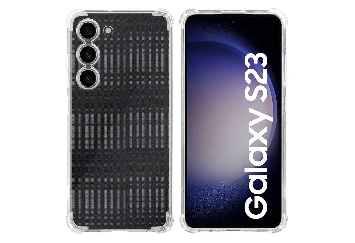 Cadorabo Handyhülle für Samsung Galaxy S23 Hülle Samsung Galaxy S23, Hülle TPU Silikon Handy Schutzhülle Slim Transparent Case Cover Cadorabo Handyhülle für Samsung Galaxy S23 Hülle Samsung Galaxy S23, Hülle TPU Silikon Handy Schutzhülle Slim Transparent Case Cover von Cadorabo