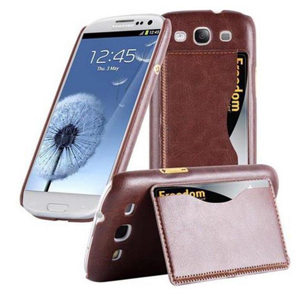 Cadorabo Handyhülle Samsung Galaxy S3 / S3 NEO Samsung Galaxy S3 / S3 NEO, Handy Schutzhülle - Hülle - Robustes Hard Cover Back Case - Kartenfach von Cadorabo