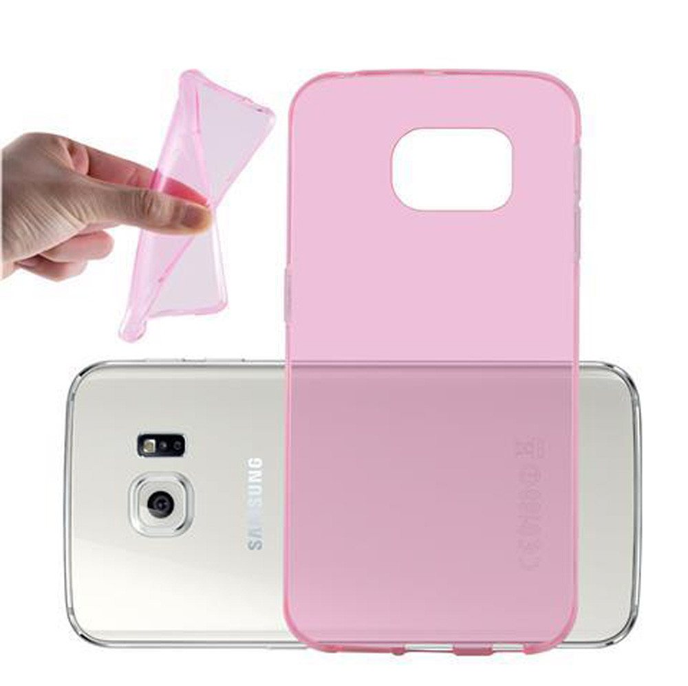 Cadorabo Handyhülle für Samsung Galaxy S6 EDGE Hülle Samsung Galaxy S6 EDGE, Hülle TPU Silikon Handy Schutzhülle Slim Transparent Case Cover von Cadorabo