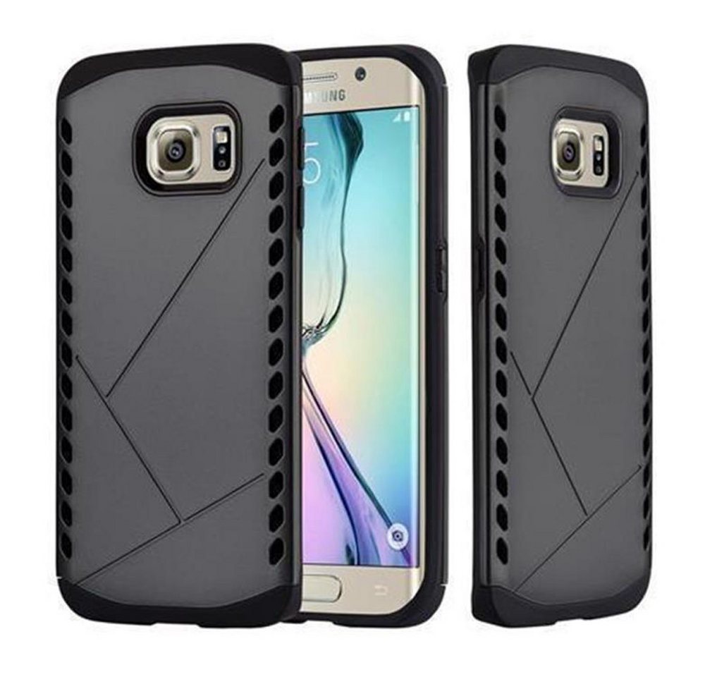 Cadorabo Handyhülle für Samsung Galaxy S6 EDGE Hülle Samsung Galaxy S6 EDGE, Hard Cover - Hybrid TPU Silikon Handy Schutzhülle Back Cover Bumper Cadorabo Handyhülle für Samsung Galaxy S6 EDGE Hülle Samsung Galaxy S6 EDGE, Hard Cover - Hybrid TPU Silikon Handy Schutzhülle Back Cover Bumper von Cadorabo