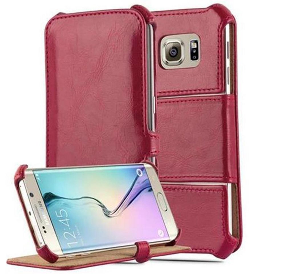 Cadorabo Handyhülle für Samsung Galaxy S6 EDGE Hülle Samsung Galaxy S6 EDGE, Klappbare Handy Schutzhülle - Hülle - mit Standfunktion Eckhalterung Cadorabo Handyhülle für Samsung Galaxy S6 EDGE Hülle Samsung Galaxy S6 EDGE, Klappbare Handy Schutzhülle - Hülle - mit Standfunktion Eckhalterung von Cadorabo