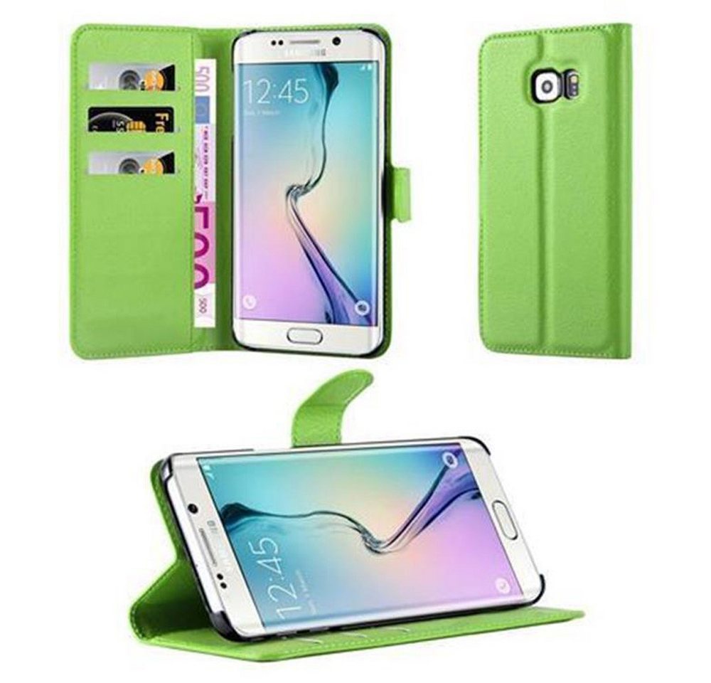 Cadorabo Handyhülle für Samsung Galaxy S6 EDGE Hülle Samsung Galaxy S6 EDGE, Hülle Schutzhülle mit Standfunktion, Kartenfach und Magnetverschluss Cadorabo Handyhülle für Samsung Galaxy S6 EDGE Hülle Samsung Galaxy S6 EDGE, Hülle Schutzhülle mit Standfunktion, Kartenfach und Magnetverschluss von Cadorabo