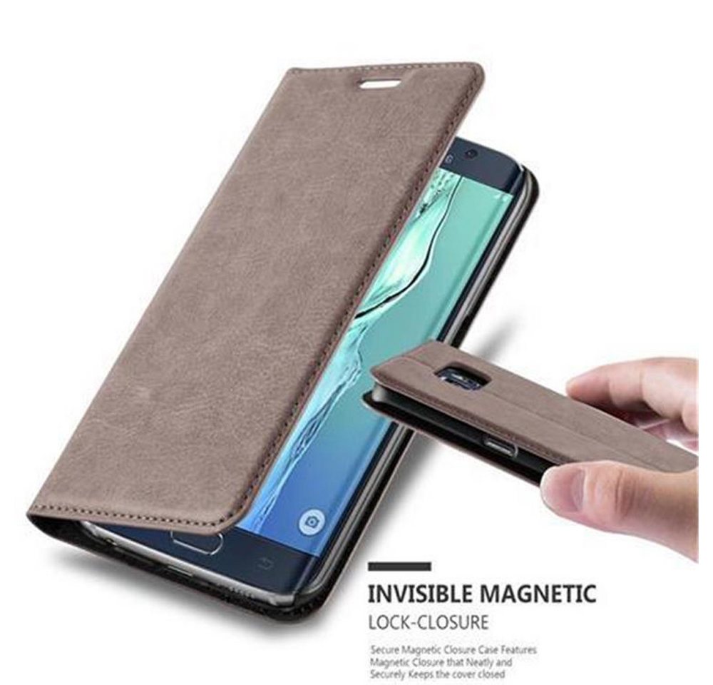 Cadorabo Handyhülle für Samsung Galaxy S6 EDGE Hülle Samsung Galaxy S6 EDGE, Hülle Schutzhülle mit Standfunktion, Magnetverschluss und Kartenfach Cadorabo Handyhülle für Samsung Galaxy S6 EDGE Hülle Samsung Galaxy S6 EDGE, Hülle Schutzhülle mit Standfunktion, Magnetverschluss und Kartenfach von Cadorabo