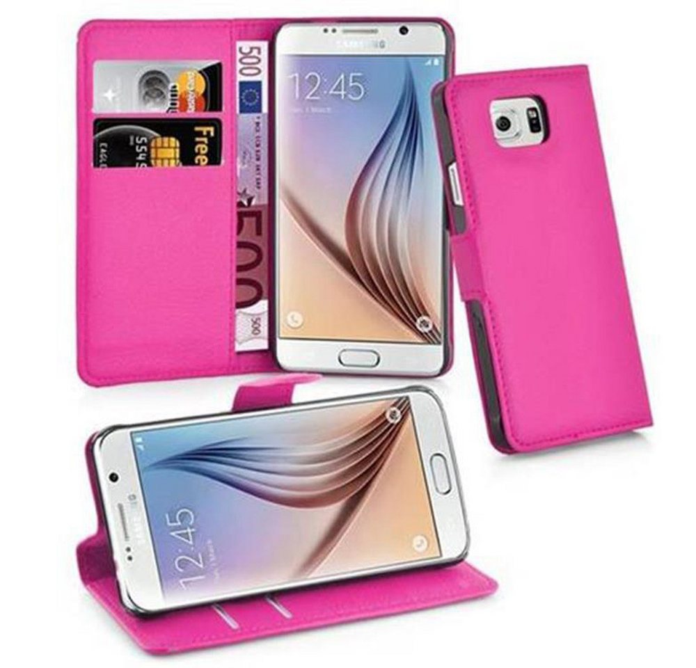 Cadorabo Handyhülle Samsung Galaxy S6 Samsung Galaxy S6, Klappbare Handy Schutzhülle - Hülle - mit Standfunktion und Kartenfach von Cadorabo