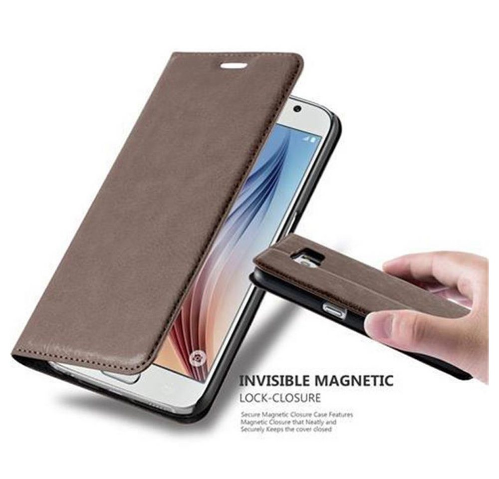 Cadorabo Handyhülle für Samsung Galaxy S6 Hülle Samsung Galaxy S6, Hülle Schutzhülle mit Standfunktion, Magnetverschluss und Kartenfach Cadorabo Handyhülle für Samsung Galaxy S6 Hülle Samsung Galaxy S6, Hülle Schutzhülle mit Standfunktion, Magnetverschluss und Kartenfach von Cadorabo