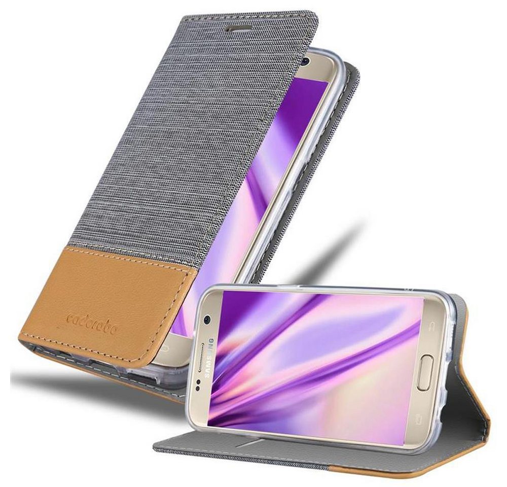 Cadorabo Handyhülle für Samsung Galaxy S7 Hülle Samsung Galaxy S7, Klappbare Handy Schutzhülle - Hülle - mit Standfunktion und Kartenfach Cadorabo Handyhülle für Samsung Galaxy S7 Hülle Samsung Galaxy S7, Klappbare Handy Schutzhülle - Hülle - mit Standfunktion und Kartenfach von Cadorabo