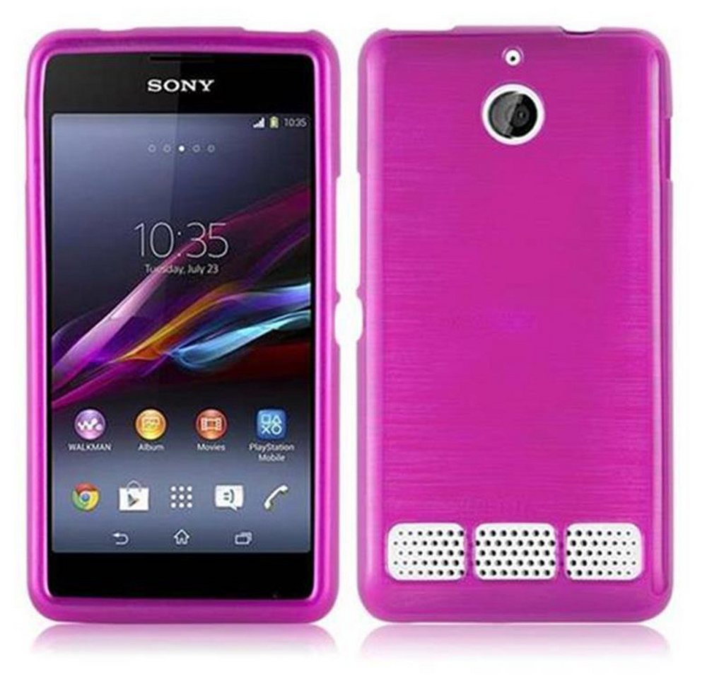 Cadorabo Handyhülle für Sony Xperia E1 Hülle Sony Xperia E1, Flexible TPU Silikon Handy Schutzhülle - Hülle - ultra slim von Cadorabo