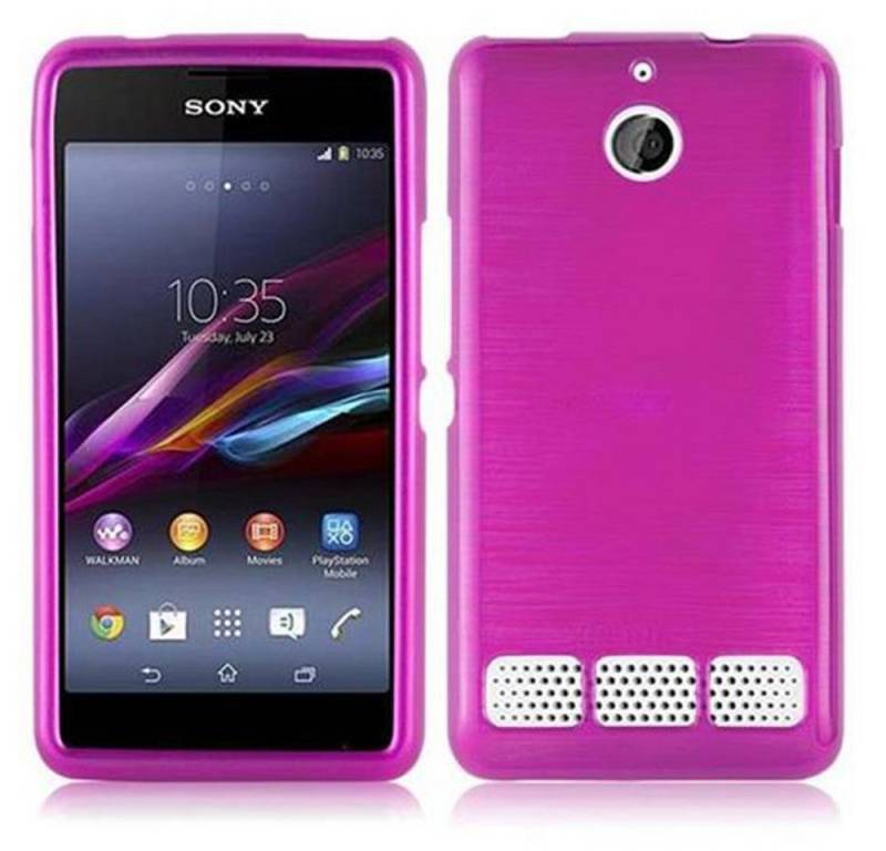 Cadorabo Handyhülle für Sony Xperia E1 Hülle Sony Xperia E1, Flexible TPU Silikon Handy Schutzhülle - Hülle - ultra slim von Cadorabo