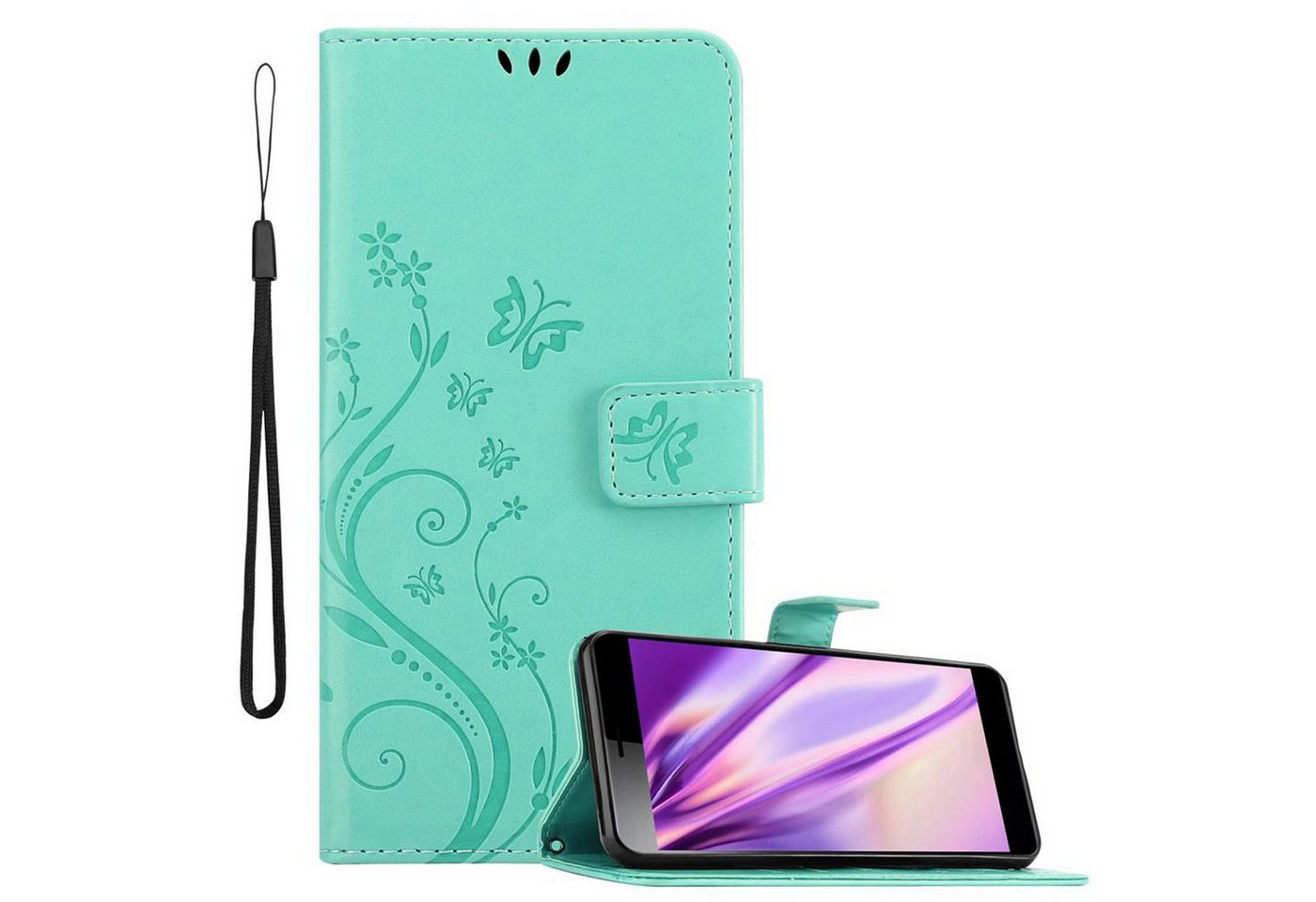 Cadorabo Handyhülle für Sony Xperia L3 Hülle Sony Xperia L3, Hülle Schutzhülle Blumen Flower mit Standfunktion Kartenfach Magnet Cadorabo Handyhülle für Sony Xperia L3 Hülle Sony Xperia L3, Hülle Schutzhülle Blumen Flower mit Standfunktion Kartenfach Magnet von Cadorabo