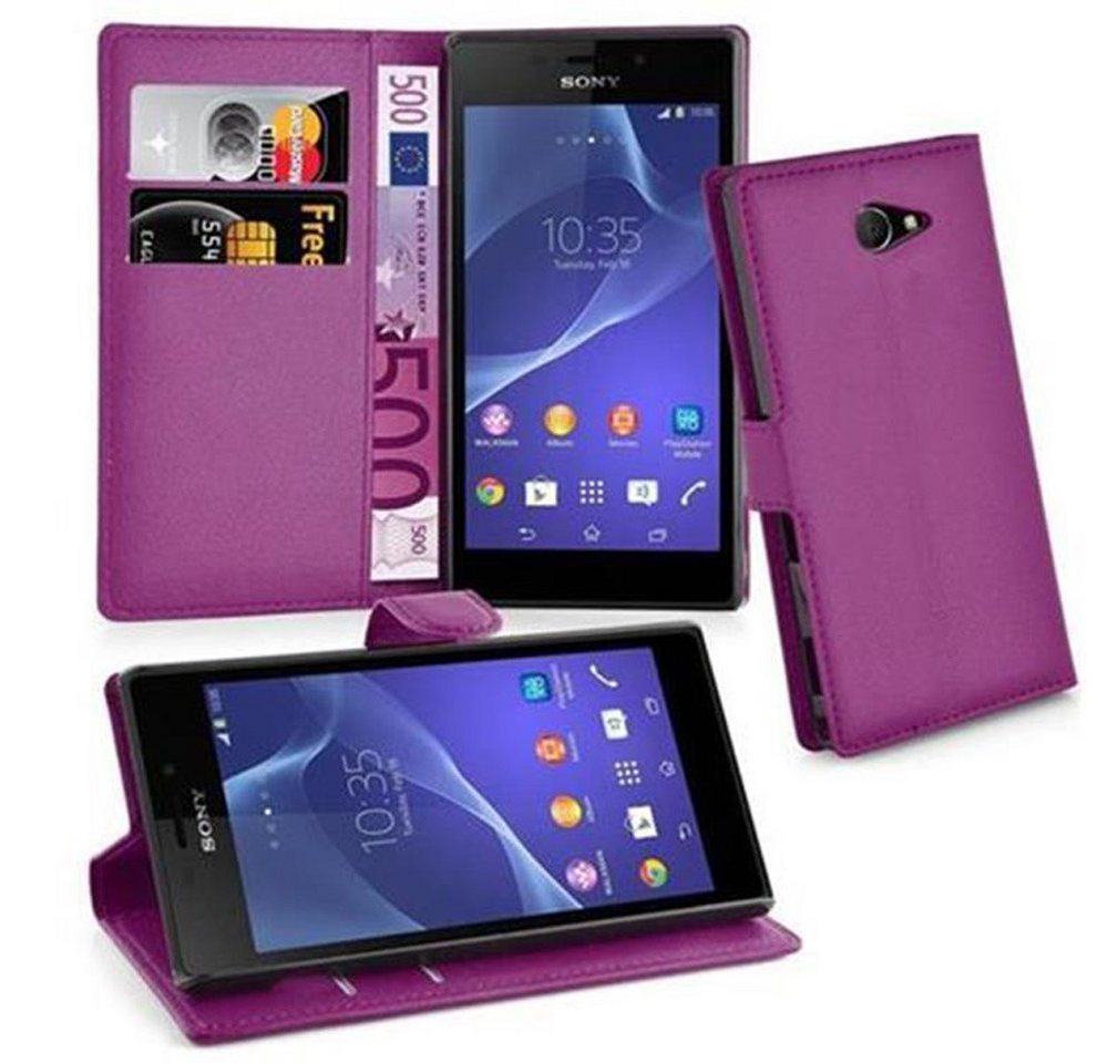 Cadorabo Handyhülle für Sony Xperia M2 / M2 AQUA Hülle Sony Xperia M2 / M2 AQUA, Hülle Schutzhülle mit Standfunktion, Kartenfach und Magnetverschluss Cadorabo Handyhülle für Sony Xperia M2 / M2 AQUA Hülle Sony Xperia M2 / M2 AQUA, Hülle Schutzhülle mit Standfunktion, Kartenfach und Magnetverschluss von Cadorabo