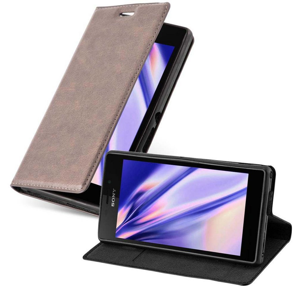 Cadorabo Handyhülle für Sony Xperia M2 / M2 AQUA Hülle Sony Xperia M2 / M2 AQUA, Hülle Schutzhülle mit Standfunktion, Magnetverschluss und Kartenfach Cadorabo Handyhülle für Sony Xperia M2 / M2 AQUA Hülle Sony Xperia M2 / M2 AQUA, Hülle Schutzhülle mit Standfunktion, Magnetverschluss und Kartenfach von Cadorabo