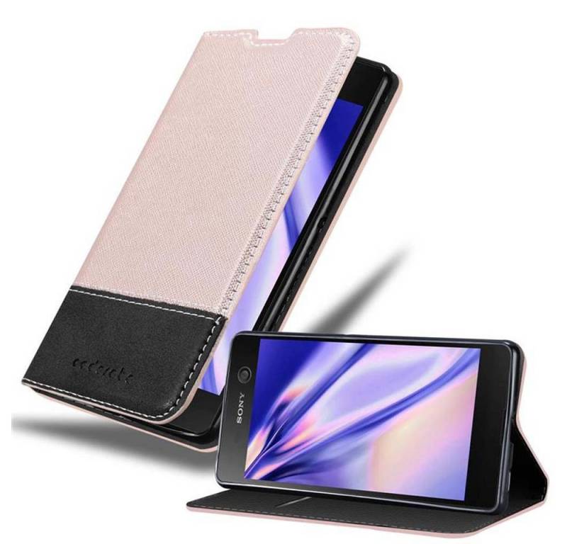 Cadorabo Handyhülle für Sony Xperia M5 Hülle Sony Xperia M5, Klappbare Handy Schutzhülle - Hülle - mit Standfunktion und Kartenfach von Cadorabo