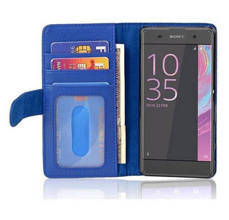 Cadorabo Handyhülle für Sony Xperia XA Hülle Sony Xperia XA, Klappbare Handy Schutzhülle - Hülle - mit Standfunktion und Kartenfach von Cadorabo