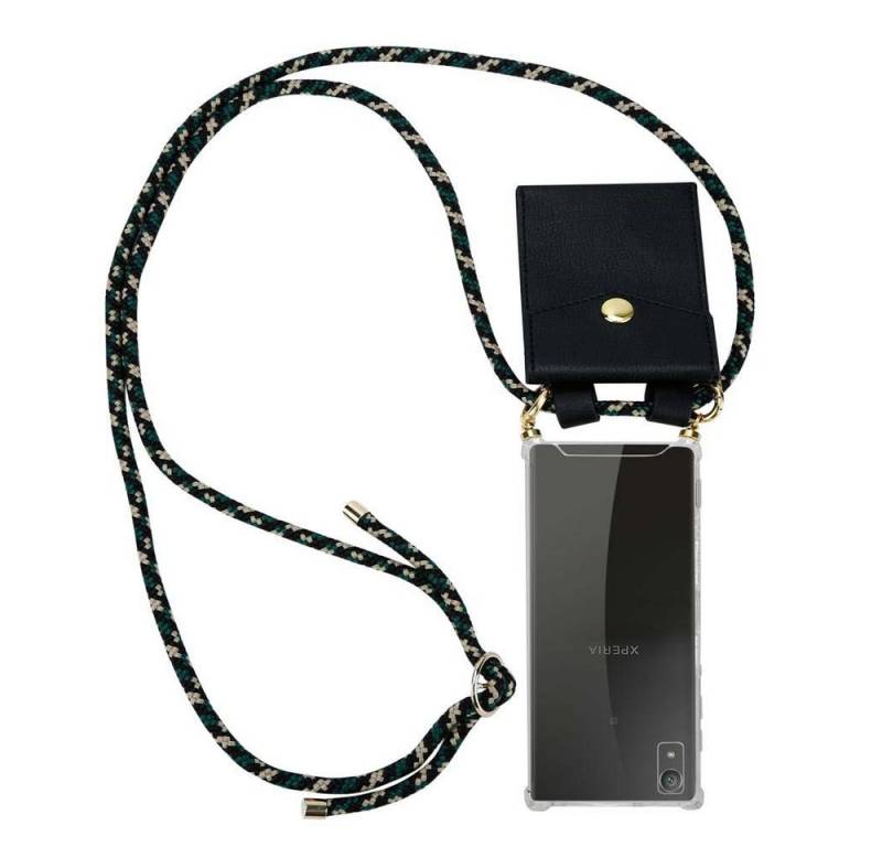 Cadorabo Handyhülle für Sony Xperia XA1 Kette Sony Xperia XA1, Flexible TPU Silikon Handy Schutzhülle - Hülle - mit Handykette von Cadorabo