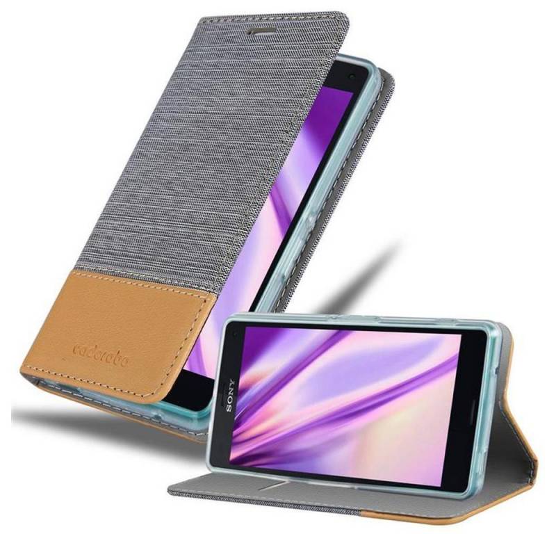 Cadorabo Handyhülle für Sony Xperia Z3 COMPACT Hülle Sony Xperia Z3 COMPACT, Klappbare Handy Schutzhülle - Hülle - mit Standfunktion und Kartenfach von Cadorabo