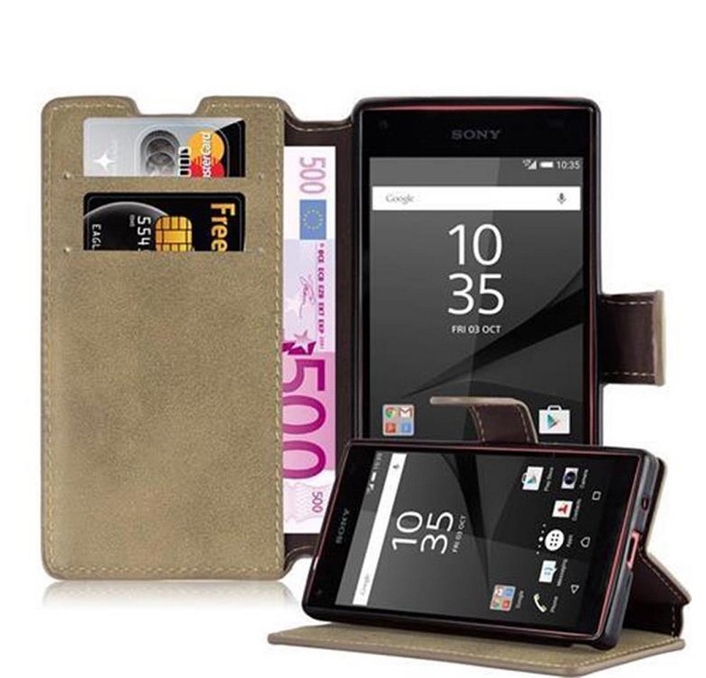 Cadorabo Handyhülle für Sony Xperia Z5 COMPACT Hülle Sony Xperia Z5 COMPACT, Klappbare Handy Schutzhülle - Hülle - mit Standfunktion und Kartenfach Cadorabo Handyhülle für Sony Xperia Z5 COMPACT Hülle Sony Xperia Z5 COMPACT, Klappbare Handy Schutzhülle - Hülle - mit Standfunktion und Kartenfach von Cadorabo