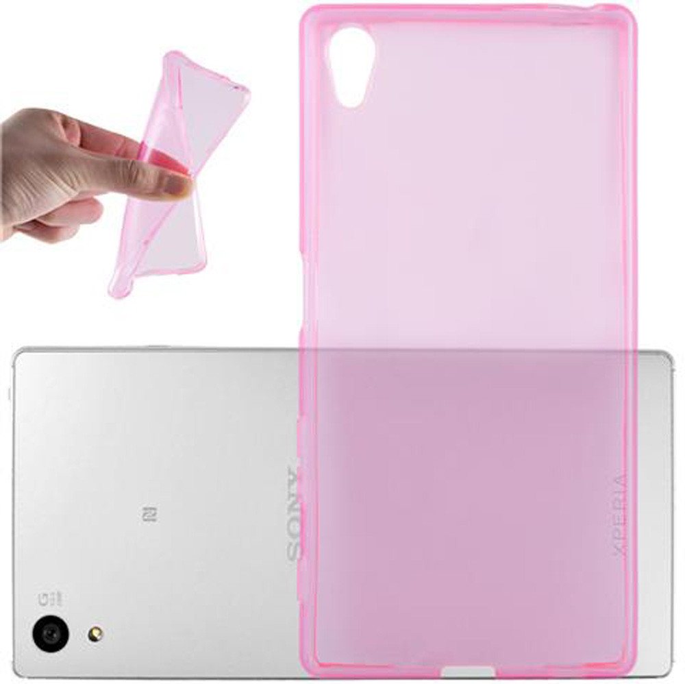 Cadorabo Handyhülle für Sony Xperia Z5 Hülle Sony Xperia Z5, Hülle TPU Silikon Handy Schutzhülle Slim Transparent Case Cover von Cadorabo