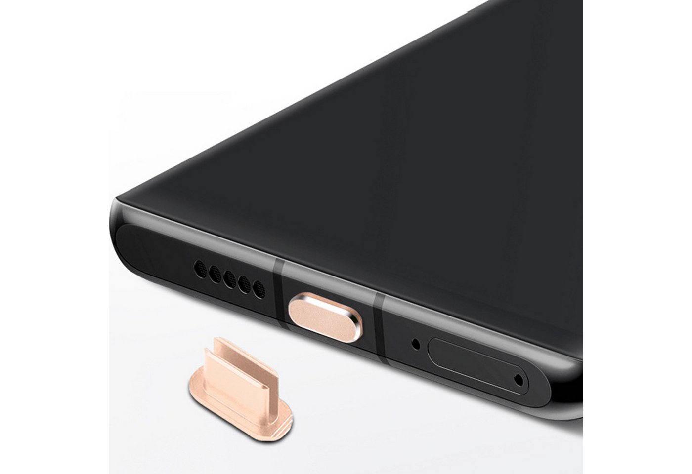 Cadorabo Handyhülle Staubschutzkappe Type C, Staub Schutz Stecker Stöpsel für Ladeanschluss Staubdicht Cadorabo Handyhülle Staubschutzkappe Type C, Staub Schutz Stecker Stöpsel für Ladeanschluss Staubdicht von Cadorabo