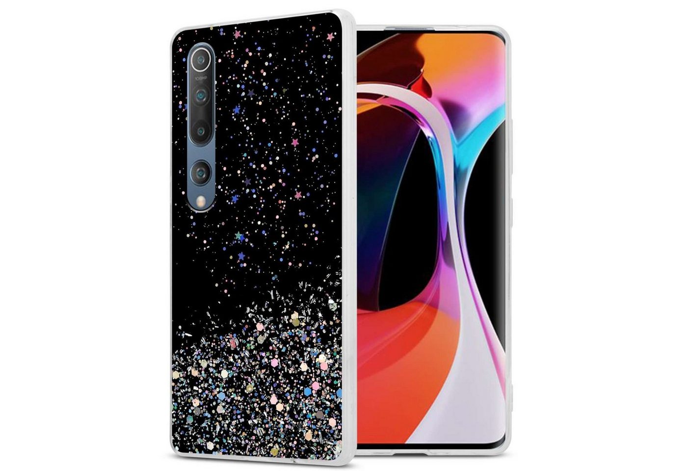 Cadorabo Handyhülle für Xiaomi Mi 10 / Mi 10 PRO Hülle Xiaomi Mi 10 / Mi 10 PRO, Flexible TPU Silikon Handy Schutzhülle - Hülle - mit Glitzer Cadorabo Handyhülle für Xiaomi Mi 10 / Mi 10 PRO Hülle Xiaomi Mi 10 / Mi 10 PRO, Flexible TPU Silikon Handy Schutzhülle - Hülle - mit Glitzer von Cadorabo