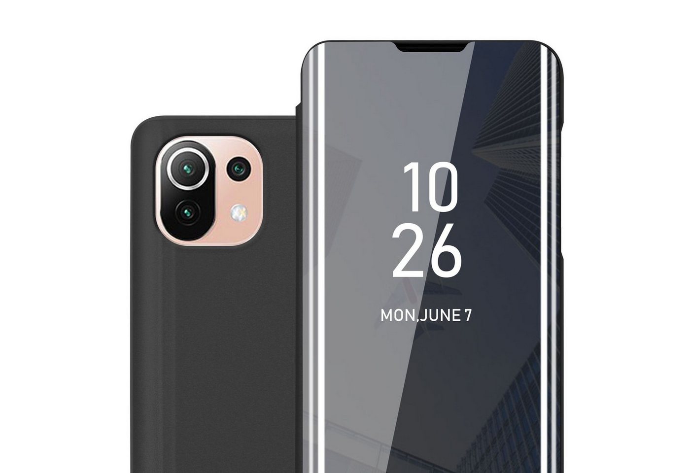 Cadorabo Handyhülle für Xiaomi Mi 11 LITE (4G / 5G) / 11 LITE NE Hülle Xiaomi Mi 11 LITE (4G / 5G) / 11 LITE NE, Klappbare Handy Schutzhülle - Hülle - mit Standfunktion und Kartenfach von Cadorabo