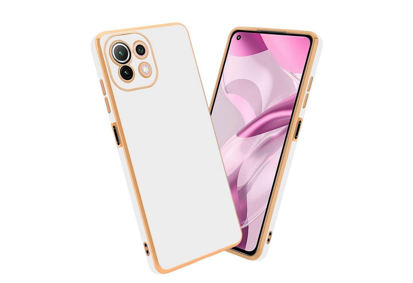 Cadorabo Handyhülle für Xiaomi Mi 11 LITE (4G / 5G) / 11 LITE NE Hülle Xiaomi Mi 11 LITE (4G / 5G) / 11 LITE NE, Schutzhülle - TPU Silikon Hülle - mit Kameraschutz von Cadorabo