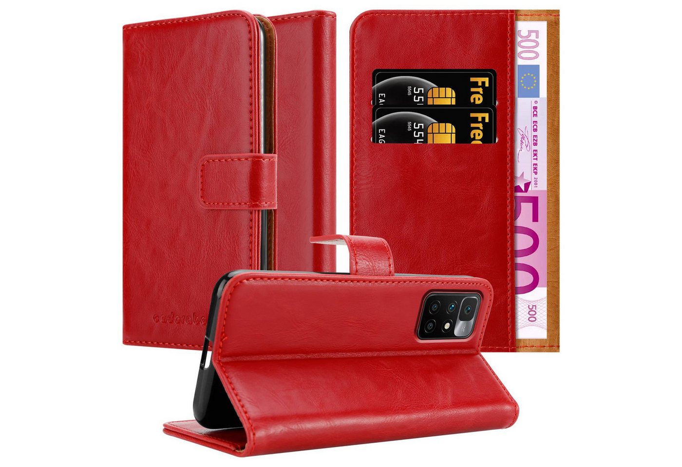 Cadorabo Handyhülle für Xiaomi RedMi 10 4G Hülle Xiaomi RedMi 10, Klappbare Handy Schutzhülle - Hülle - mit Standfunktion und Kartenfach Cadorabo Handyhülle für Xiaomi RedMi 10 4G Hülle Xiaomi RedMi 10, Klappbare Handy Schutzhülle - Hülle - mit Standfunktion und Kartenfach von Cadorabo