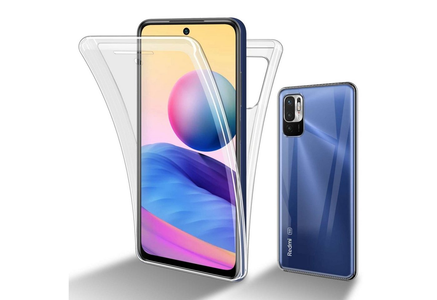 Cadorabo Handyhülle für Xiaomi RedMi NOTE 10 5G / POCO M3 PRO 5G Hülle Xiaomi RedMi NOTE 10 5G / POCO M3 PRO 5G, Flexible Case Handy Schutzhülle - Hülle - Back Cover 360° Grad Cadorabo Handyhülle für Xiaomi RedMi NOTE 10 5G / POCO M3 PRO 5G Hülle Xiaomi RedMi NOTE 10 5G / POCO M3 PRO 5G, Flexible Case Handy Schutzhülle - Hülle - Back Cover 360° Grad von Cadorabo