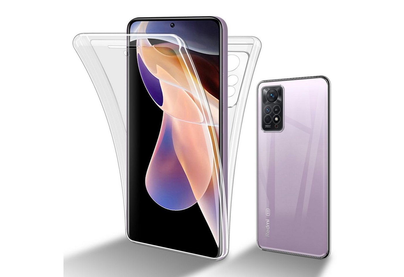 Cadorabo Handyhülle für Xiaomi RedMi NOTE 11 PRO 4G / 5G Hülle Xiaomi RedMi NOTE 11 PRO 4G / 5G, Flexible Case Handy Schutzhülle - Hülle - Back Cover 360° Grad Cadorabo Handyhülle für Xiaomi RedMi NOTE 11 PRO 4G / 5G Hülle Xiaomi RedMi NOTE 11 PRO 4G / 5G, Flexible Case Handy Schutzhülle - Hülle - Back Cover 360° Grad von Cadorabo