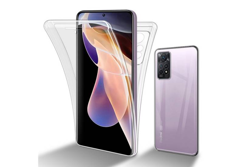 Cadorabo Handyhülle für Xiaomi RedMi NOTE 11 PRO 4G / 5G Hülle Xiaomi RedMi NOTE 11 PRO 4G / 5G, Flexible Case Handy Schutzhülle - Hülle - Back Cover 360° Grad von Cadorabo