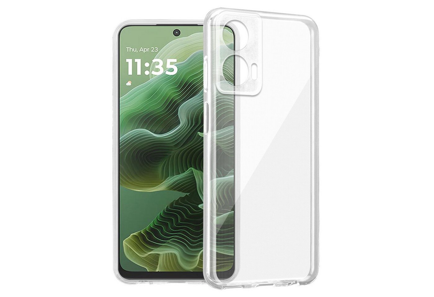 Cadorabo Handyhülle für Motorola Moto G35 Hülle Motorola Moto G35, Hülle TPU Silikon Handy Schutzhülle Slim Transparent Case Cover Cadorabo Handyhülle für Motorola Moto G35 Hülle Motorola Moto G35, Hülle TPU Silikon Handy Schutzhülle Slim Transparent Case Cover von Cadorabo