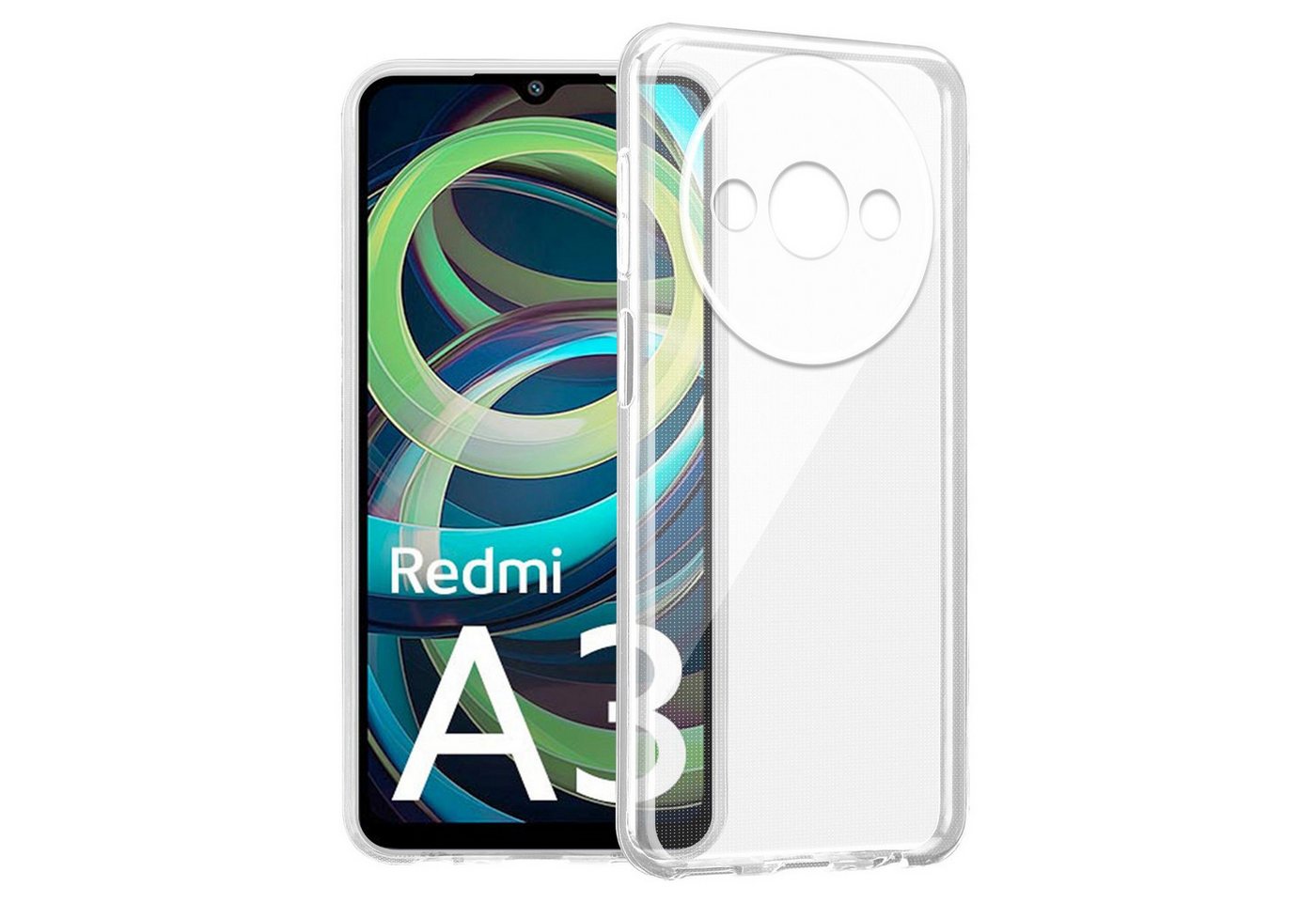 Cadorabo Handyhülle für Xiaomi RedMi A3 / A3X / Poco C51 Hülle Xiaomi RedMi A3 / A3X / Poco C51, Hülle TPU Silikon Handy Schutzhülle Slim Transparent Case Cover Cadorabo Handyhülle für Xiaomi RedMi A3 / A3X / Poco C51 Hülle Xiaomi RedMi A3 / A3X / Poco C51, Hülle TPU Silikon Handy Schutzhülle Slim Transparent Case Cover von Cadorabo