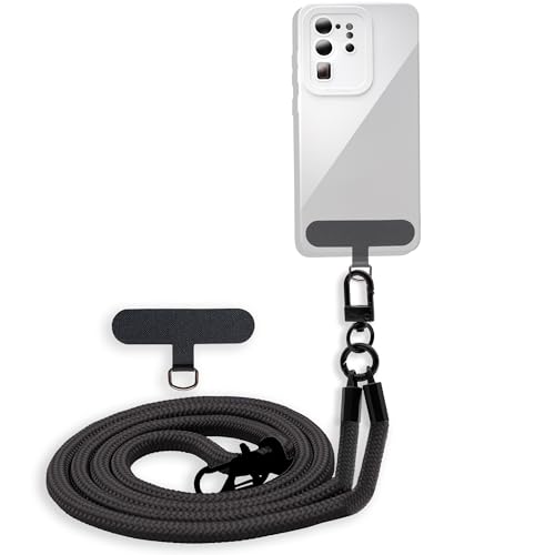 Cadorabo Handykette kompatibel mit Samsung Galaxy S10e in SCHWARZ - Necklace Hülle mit Verstellbaren Band Kordel zum Umhängen von Cadorabo