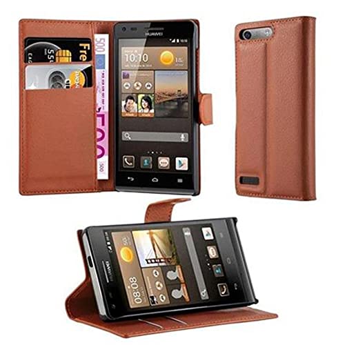 Cadorabo Hülle für Huawei G6 Hülle in Schoko braun Handyhülle mit Kartenfach und Standfunktion Case Cover Schutzhülle Etui Tasche Book Klapp Style Schoko-Braun von Cadorabo