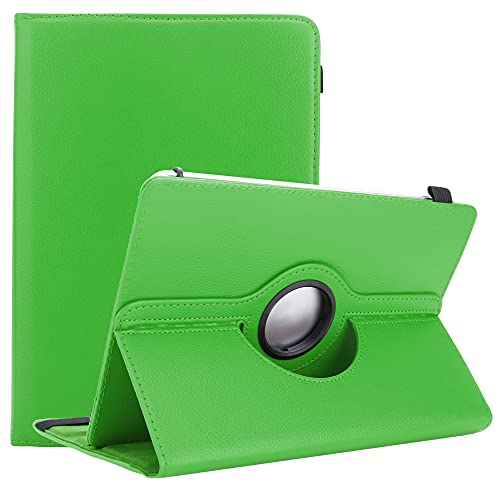 Cadorabo Hülle kompatibel mit 10" Tablets Tablethülle 360 Design aus Premium Kunst Leder Flip Klappbare Stoßfeste Magnetische Cover Hülle für 10" Tablets Tasche in Grün von Cadorabo