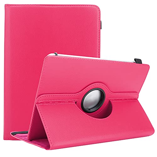 Cadorabo Hülle kompatibel mit 10" Tablets Tablethülle 360 Design aus Premium Kunst Leder Flip Klappbare Stoßfeste Magnetische Cover Hülle für 10" Tablets Tasche in Pink von Cadorabo